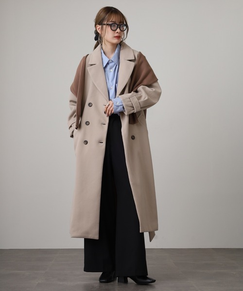 OMNES（オムネス） トレンチコート コート ニットモッサライト