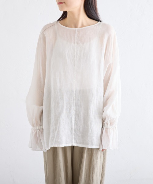 「PUAL CE CIN」 長袖ブラウス FREE オフホワイト レディース_画像3