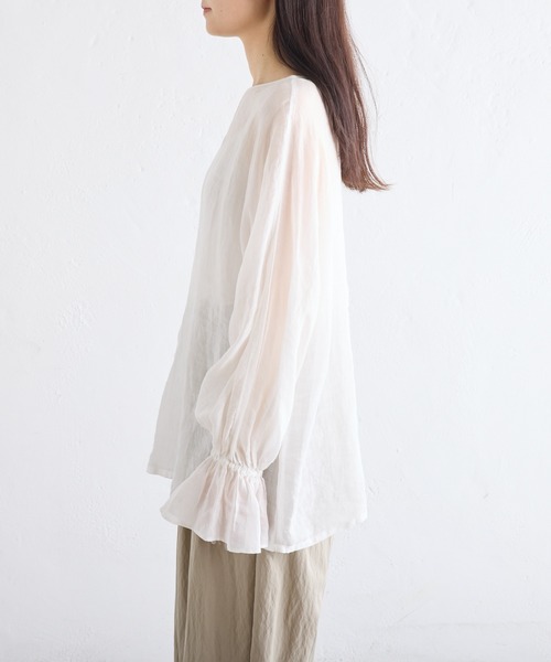 「PUAL CE CIN」 長袖ブラウス FREE オフホワイト レディース_画像4