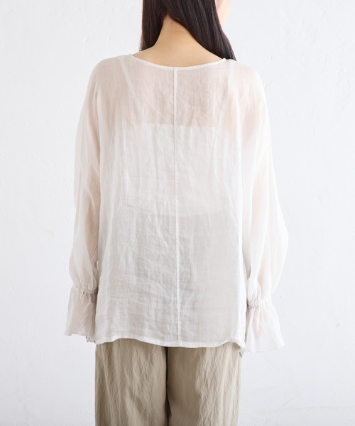 「PUAL CE CIN」 長袖ブラウス FREE オフホワイト レディース_画像5