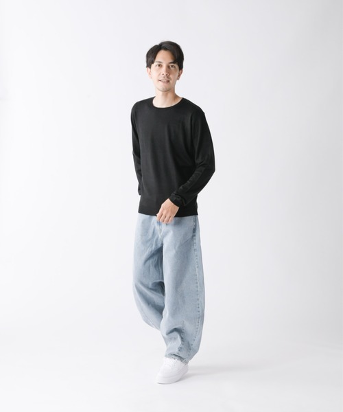 Enjouemen ワイドパンツ ジーンズ デニムバルーンパンツ メンズ