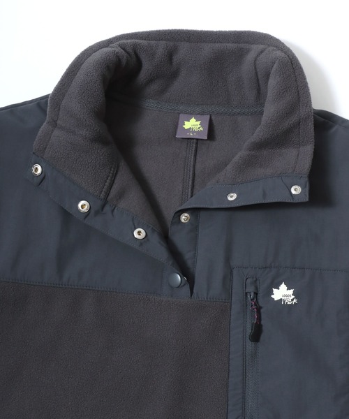チュニック 2025AW LOGOS/ロゴス フリース×ナイロン切替 ハーフスナップ スタンドチュニック ワンピース | LOGOS | 11