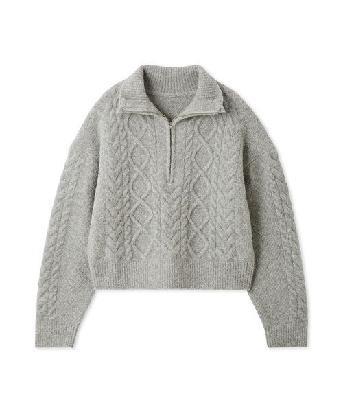 Mila Owen（ミラオーウェン） ニット セーター アランブークレーハーフ
