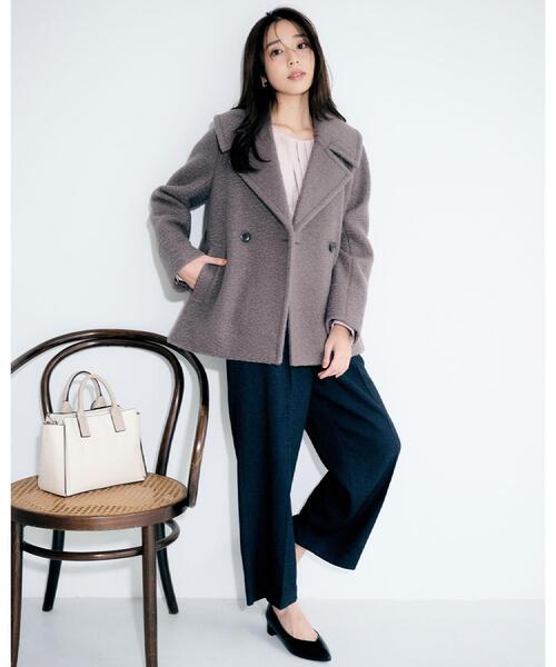 index（インデックス） ピーコート pコート ブークレミドルコート