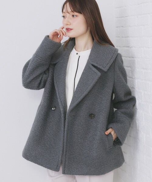 index（インデックス） ピーコート pコート ブークレミドルコート