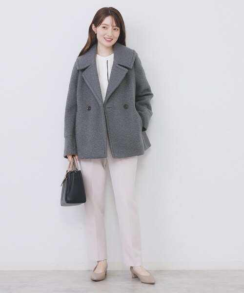 index（インデックス） ピーコート pコート ブークレミドルコート