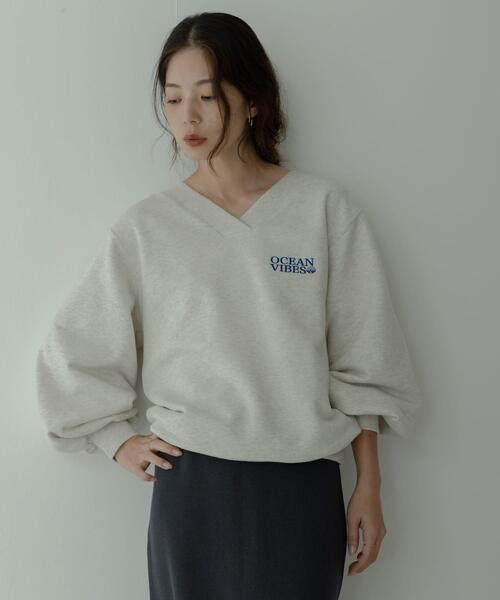 URBAN RESEARCH Sonny Label トレーナー スウェット Vネック刺繍