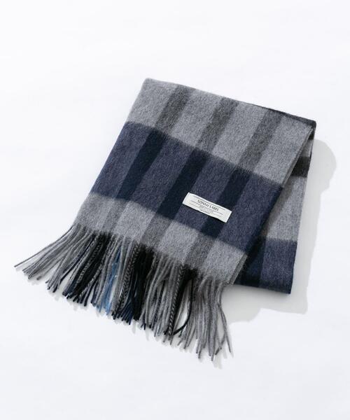 URBAN RESEARCH Sonny Label マフラー ウールカシミヤチェックワイド