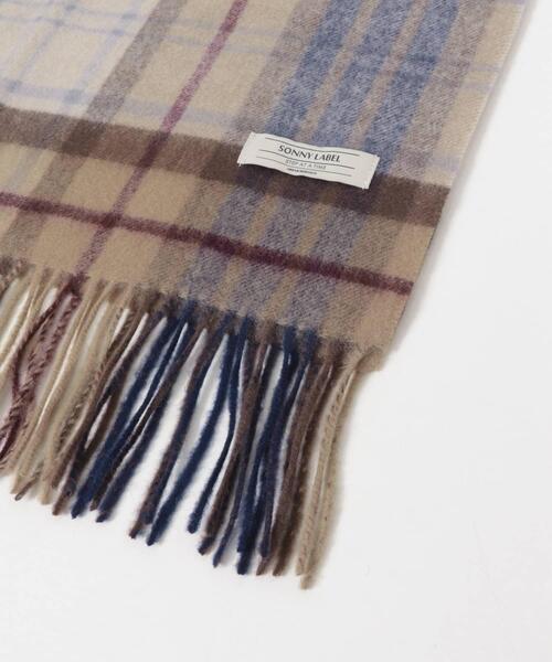 URBAN RESEARCH Sonny Label マフラー ウールカシミヤチェックワイド