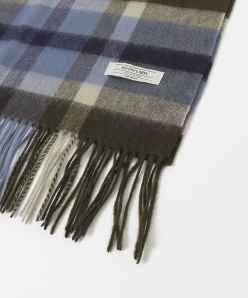 URBAN RESEARCH Sonny Label マフラー ウールカシミヤチェックワイド