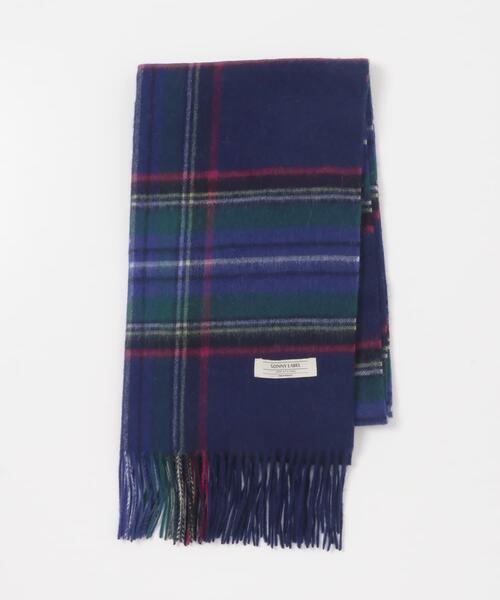 URBAN RESEARCH Sonny Label マフラー ウールカシミヤチェックワイド