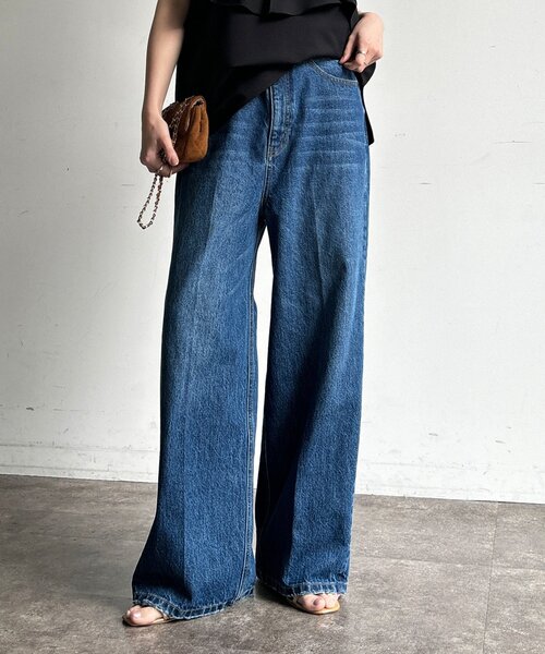 DouDou（ドゥドゥ） ジーンズ デニム デニムパンツ ハイウエストダブル