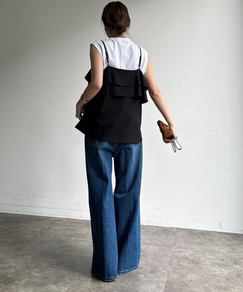 DouDou（ドゥドゥ） ジーンズ デニム デニムパンツ ハイウエストダブル