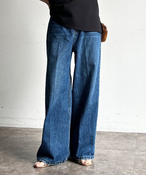 DouDou（ドゥドゥ） ジーンズ デニム デニムパンツ ハイウエストダブル