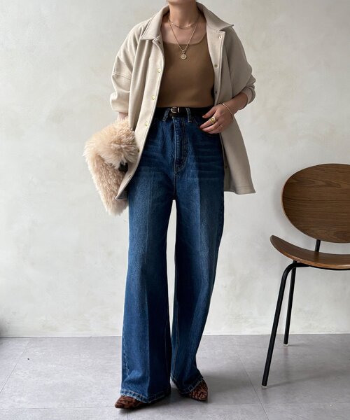 DouDou（ドゥドゥ） ジーンズ デニム デニムパンツ ハイウエストダブル