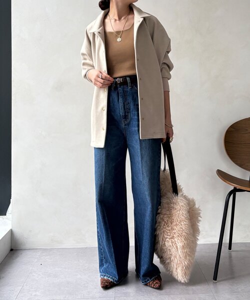 DouDou（ドゥドゥ） ジーンズ デニム デニムパンツ ハイウエストダブル