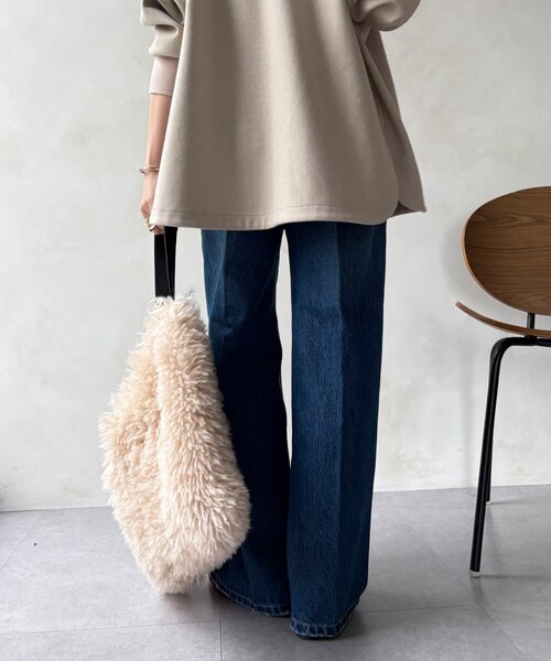 DouDou（ドゥドゥ） ジーンズ デニム デニムパンツ ハイウエストダブル