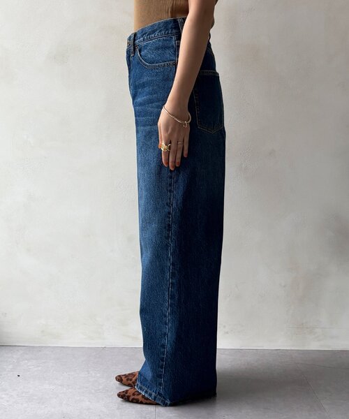 DouDou（ドゥドゥ） ジーンズ デニム デニムパンツ ハイウエストダブル