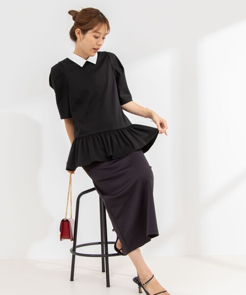 「NOLLEY'S」 半袖カットソー 38 ブラック レディース_6