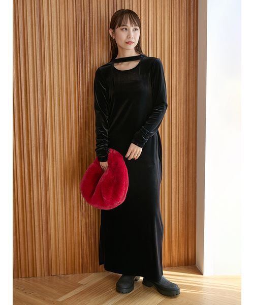 emmi ワンピース ベロアIラインワンピース : ZOZOTOWN Yahoo!店 - 通販