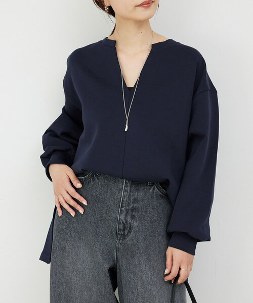 SLOBE IENA（スローブイエナ） 長袖カットソー FREE ネイビー