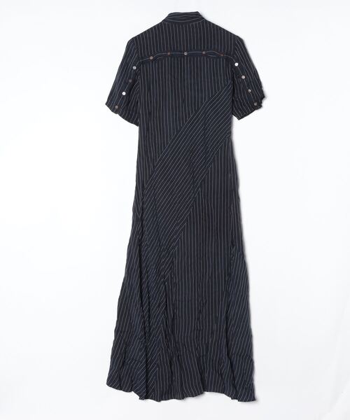 「MAISON SPECIAL」 半袖ワンピース 38 ネイビー レディースの画像