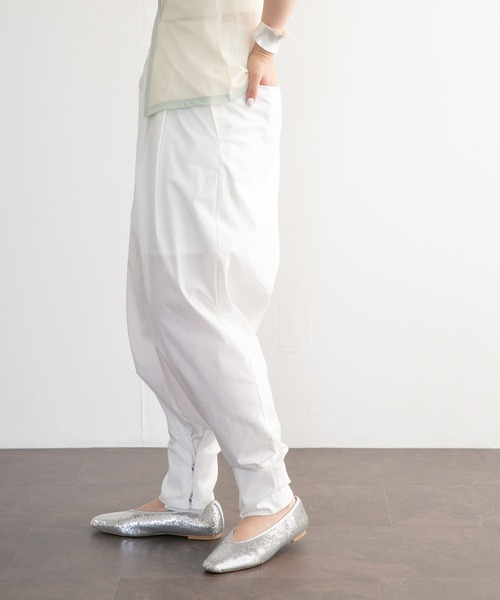 「KBF」 パンツ ONE オフホワイト レディース_画像4