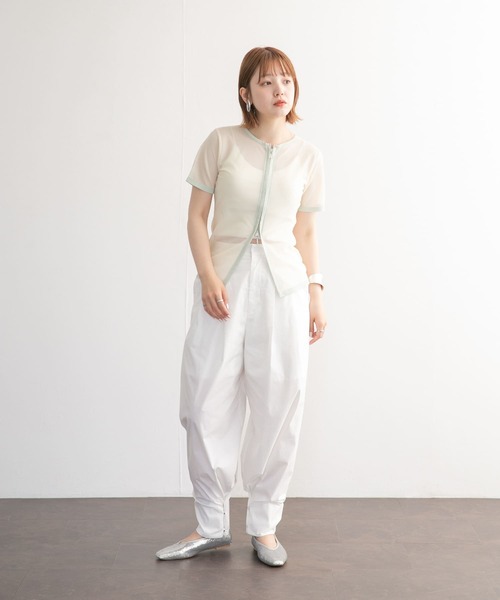 「KBF」 パンツ ONE オフホワイト レディース_画像5