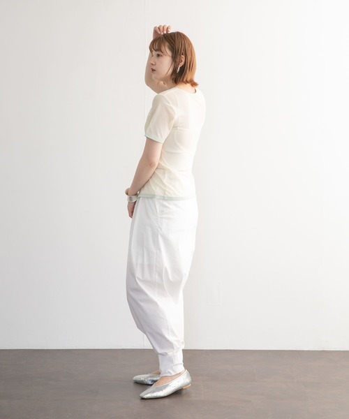 「KBF」 パンツ ONE オフホワイト レディース_画像6