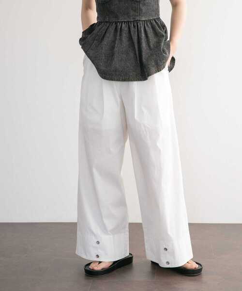 「KBF」 パンツ ONE オフホワイト レディース_画像7