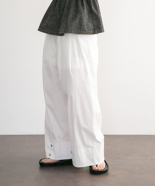 「KBF」 パンツ ONE オフホワイト レディース_画像9