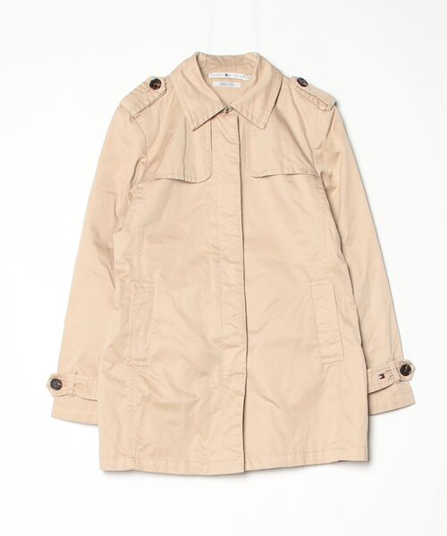 【未使用級】  トミーヒルフィガートレンチコート襟付き TOMMY HILFIGER（トミー・ヒルフィガー） トレンチコート M ベージュ