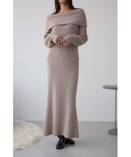 AZUL BY MOUSSY（アズールバイマウジー） ワンピース オフショルロング
