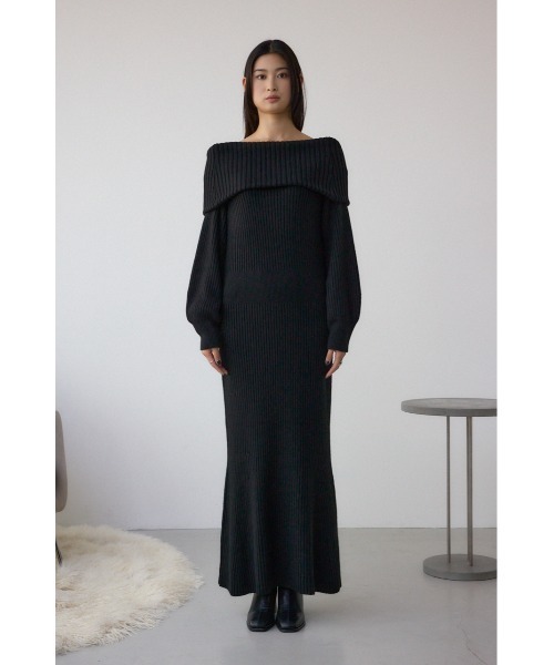AZUL BY MOUSSY（アズールバイマウジー） ワンピース オフショルロング