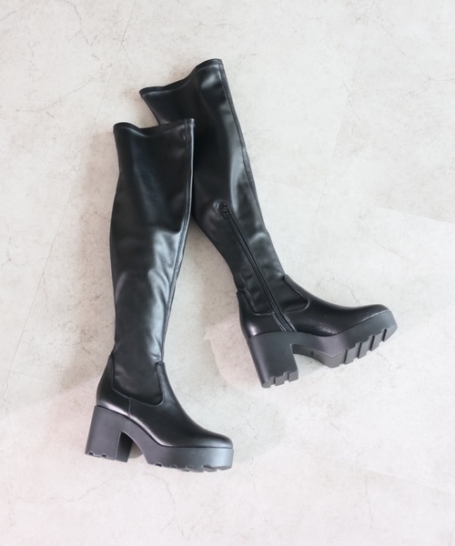 「VIVIAN」 ロングブーツ LL ブラック レディース_画像4