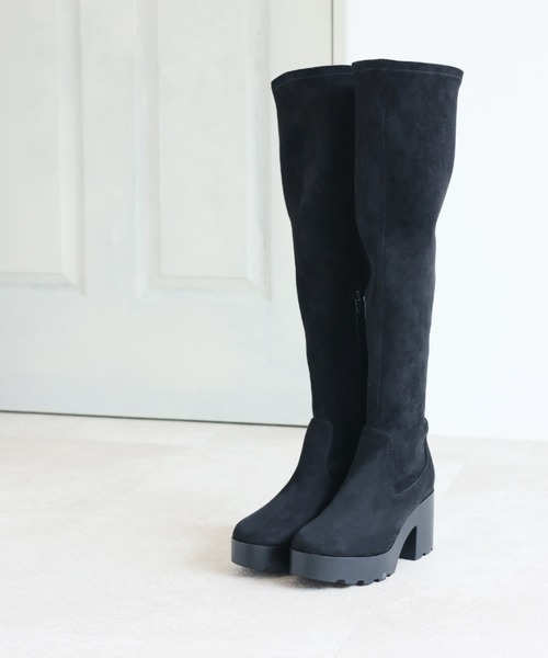 「VIVIAN」 ロングブーツ LL ブラック レディース_画像9