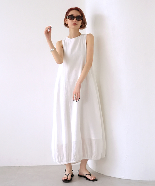 「SLOBE citron.」 ノースリーブワンピース FREE ライトグリーン レディース_画像2