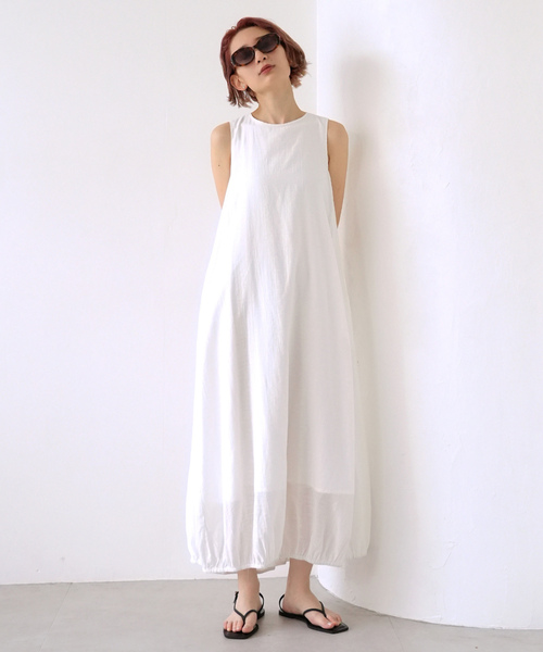 「SLOBE citron.」 ノースリーブワンピース FREE ライトグリーン レディース_画像5