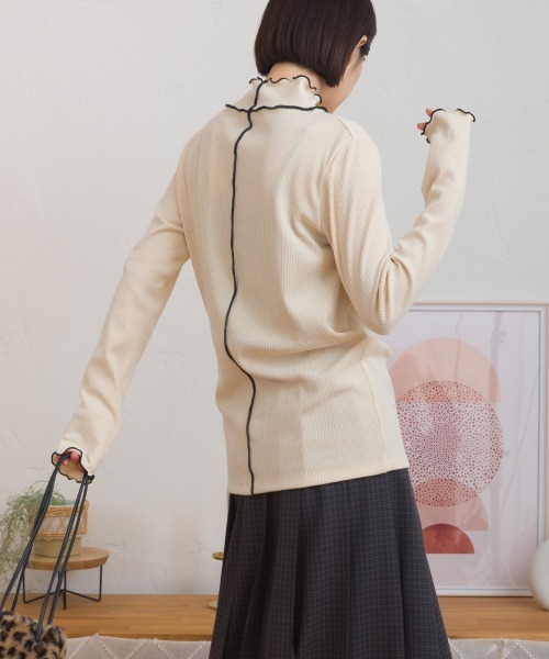 OMNES（オムネス） tシャツ テレコリブハイネックメロー長袖トップス