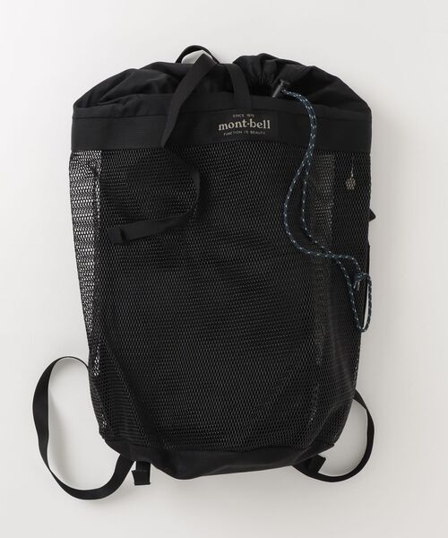 アウトドア メッシュ リュックサック ブラック mont-bell（モンベル） ワンポイントリュック - ブラック レディース