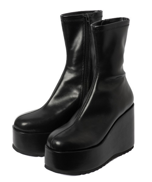 「R&E」 ショートブーツ S ブラック レディース_画像6