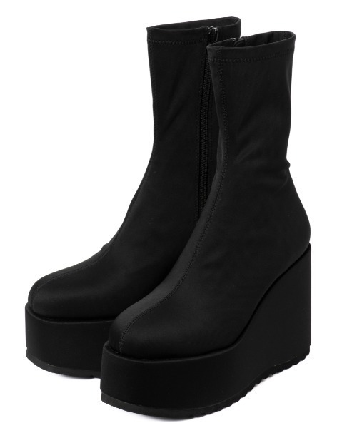 「R&E」 ショートブーツ S ブラック レディース_画像7