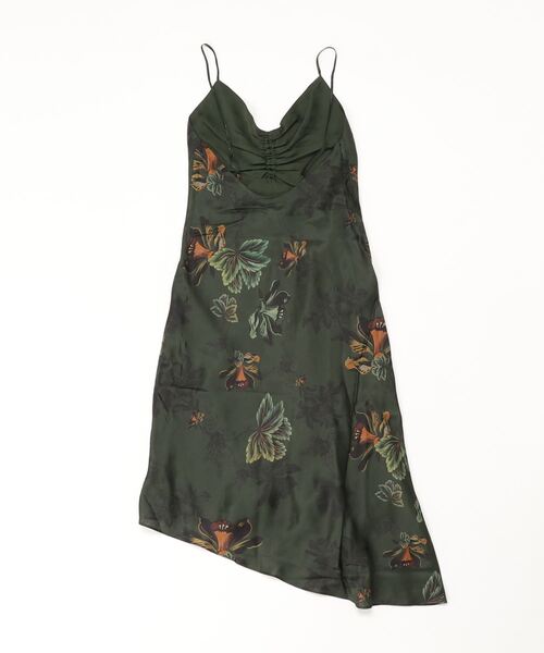 「ALLSAINTS」 キャミソールワンピース 8 グリーン レディース_画像2