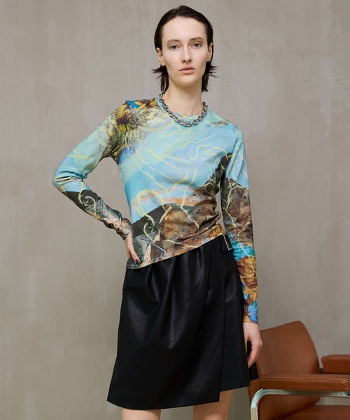MAISON SPECIAL（メゾンスペシャル） tシャツ Imagination Print Tops