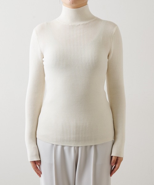 「Whim Gazette」 長袖ニット FREE オフホワイト レディース_画像2