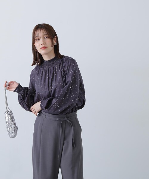 「N.（N. Natural Beauty Basic）」 長袖ブラウス MEDIUM ホワイト系その他 レディース_画像3