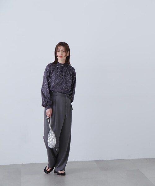 「N.（N. Natural Beauty Basic）」 長袖ブラウス MEDIUM ホワイト系その他 レディース_画像5