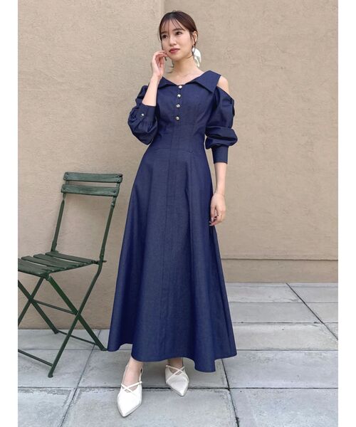 dazzlin(ダズリン) ワンピース ショルダーリボンシェイプワンピース dazzlin(ダズリン) ワンピース ショルダーリボンシェイプワンピース
