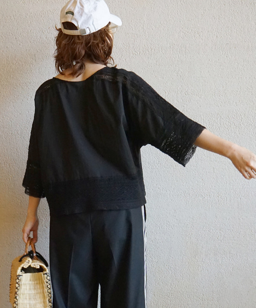 「JOURNAL STANDARD LUXE」 7分袖ブラウス FREE ブラック レディース_画像5