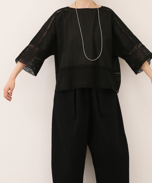 「JOURNAL STANDARD LUXE」 7分袖ブラウス FREE ブラック レディース_画像7